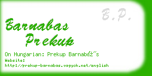 barnabas prekup business card